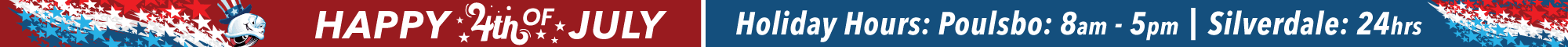 Fourth of July hours banner