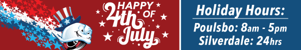 Fourth of July hours banner
